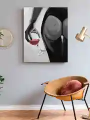 Бокал красного Алмазная мозаика на подрамнике, 40 х 50, "Art on Canvas"