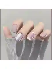 Серый накладные ногти с дизайном