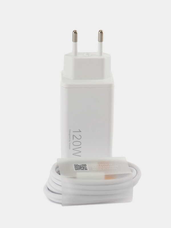 120W Зарядное устройство для Xiaomi, 2В1 адаптер питания + кабель, USB-A + Type-C