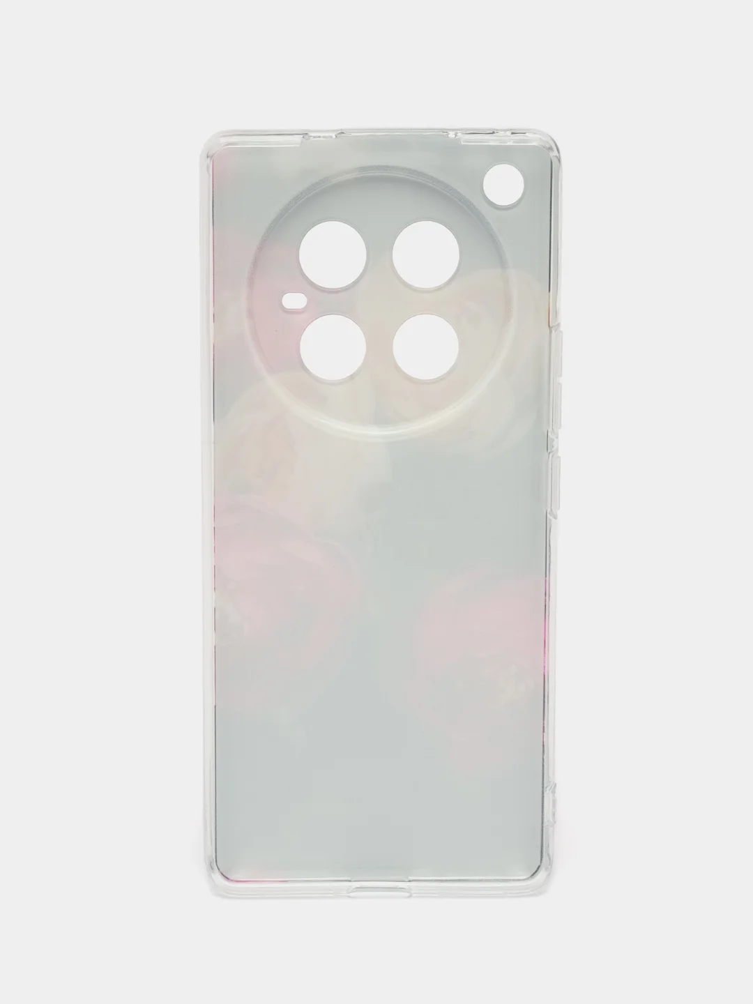 Кораллово-розовый чехол на Infinix Zero 40 4G / Инфиникс Зеро 40 4G прозрачный, с принтом, защита камеры