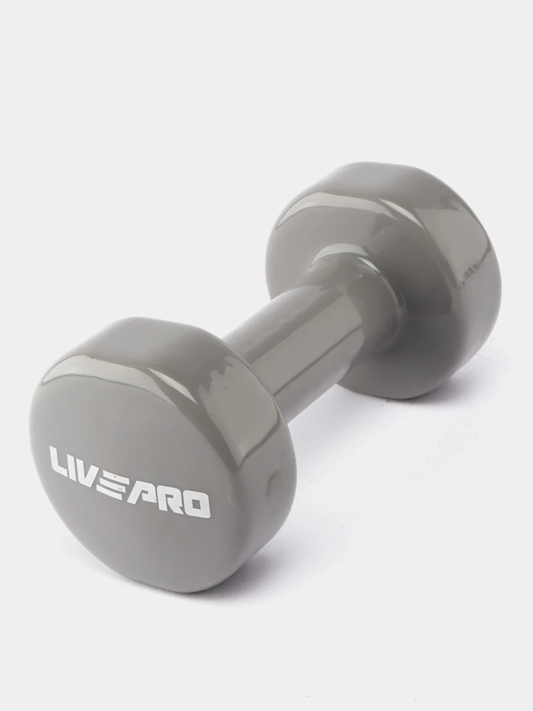 Серый гантель LiveUp LP8076 винил