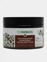 Скраб для тела SYNERGETIC тонус и упругость "Кофе и зеленый лайм", кофейный, 300 мл