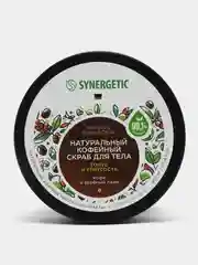 Скраб для тела SYNERGETIC тонус и упругость "Кофе и зеленый лайм", кофейный, 300 мл