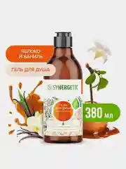 Гель для душа SYNERGETIC Карамельное яблоко и ваниль натуральный, 380мл