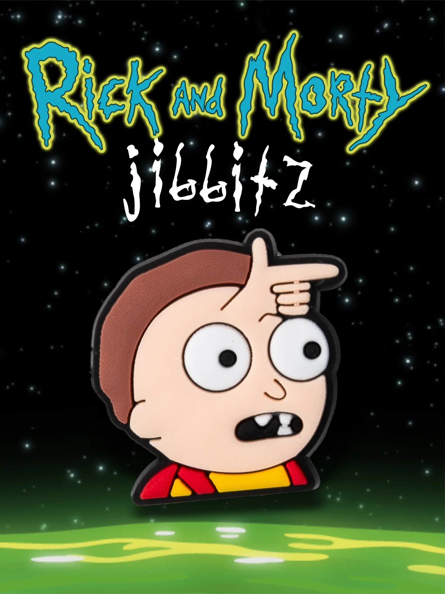 Алый джибитсы / украшение для обуви, сабо и браслета Джиббитс "Rick and Morty"