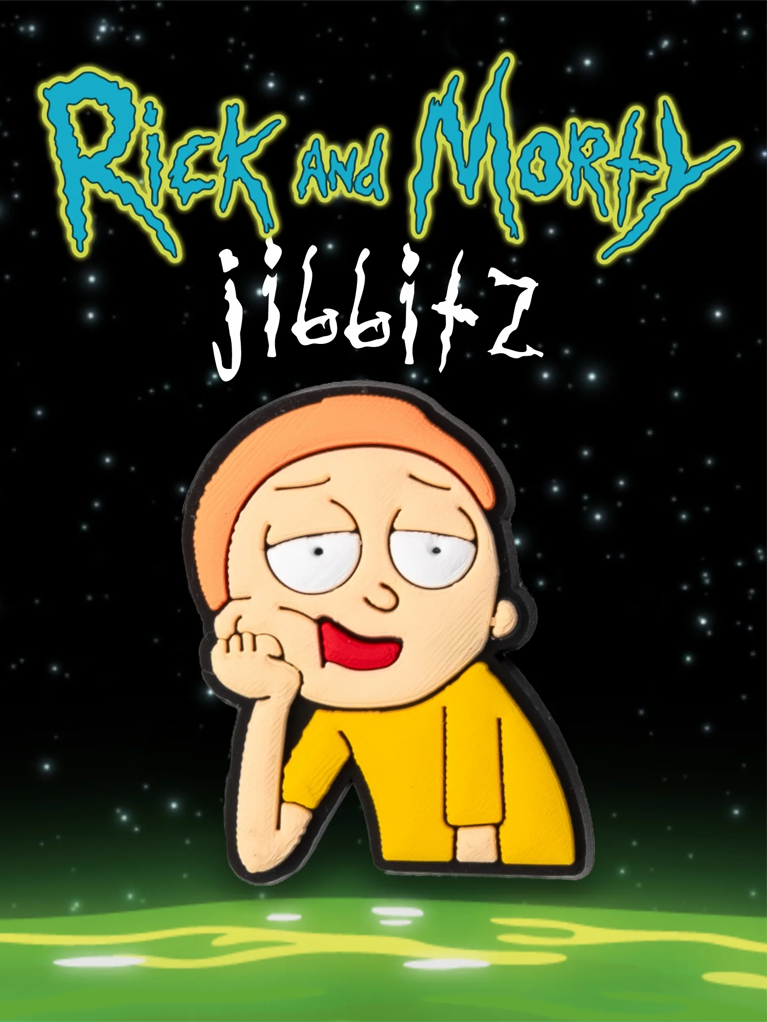 Бежевый джибитсы / украшение для обуви, сабо и браслета Джиббитс "Rick and Morty"
