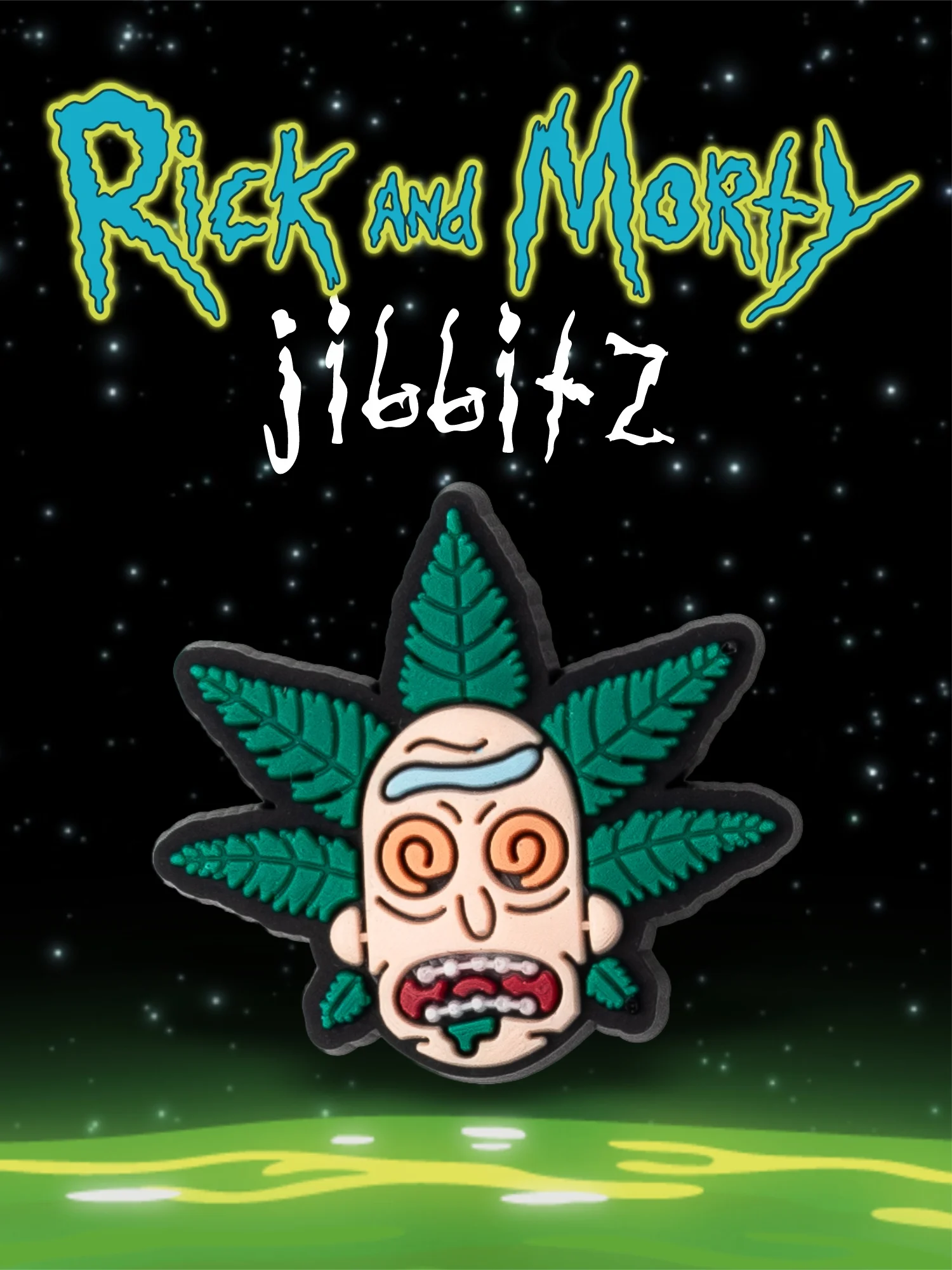 Вишнёвый джибитсы / украшение для обуви, сабо и браслета Джиббитс "Rick and Morty"