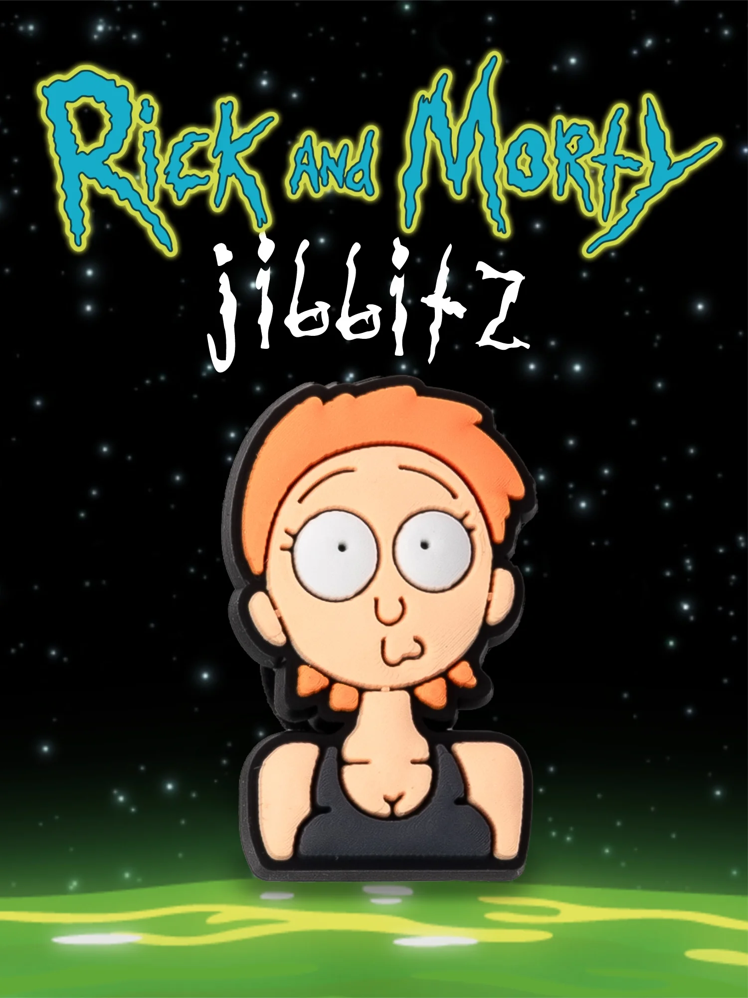 Индиго джибитсы / украшение для обуви, сабо и браслета Джиббитс "Rick and Morty"