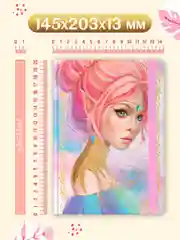 Кораллово-розовый скетчбук А5 80 листов, блокнот с резинкой-фиксатором. Проф-Пресс