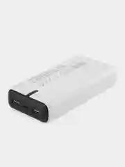 Белый power Bank 20000 мАч, быстрая зарядка, 22.5W, 2 USB разъема для зарядки + Type-C