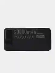 Черный power Bank 20000 мАч, быстрая зарядка, 22.5W, 2 USB разъема для зарядки + Type-C