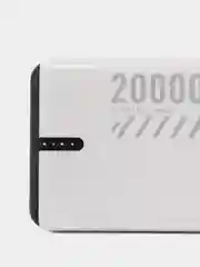 Белый power Bank 20000 мАч, быстрая зарядка, 22.5W, 2 USB разъема для зарядки + Type-C