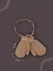 Детские варежки на веревке с мехом 2-4 года
