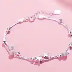 Браслет женский "Stars" в две нитки с гиппоалергенным покрытием