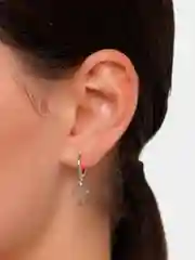 Серьги-кольца с крестом