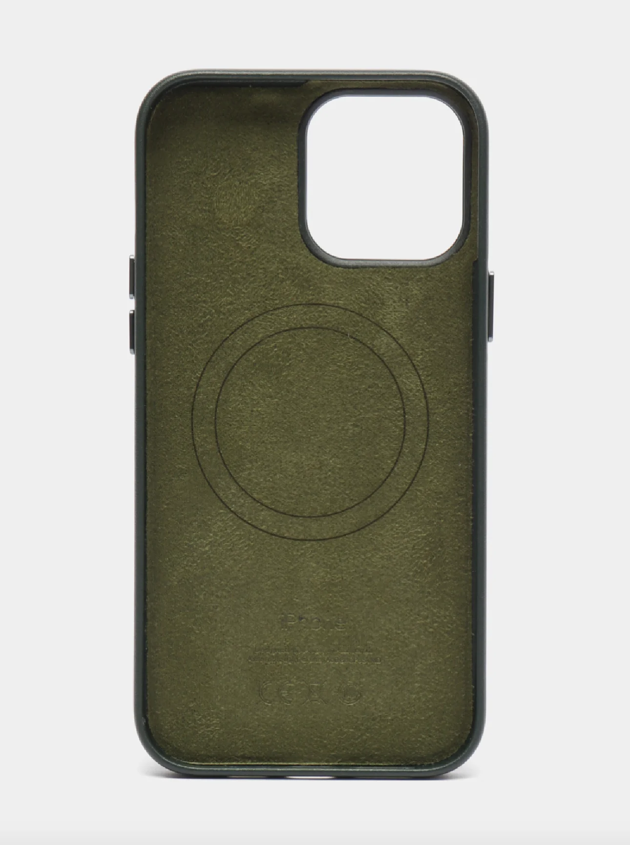 Зеленый кожаный чехол Leather Case для iPhone 13 mini с функцией MagSafe