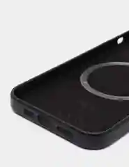 Черный кожаный чехол Leather Case для iPhone 13 mini с функцией MagSafe