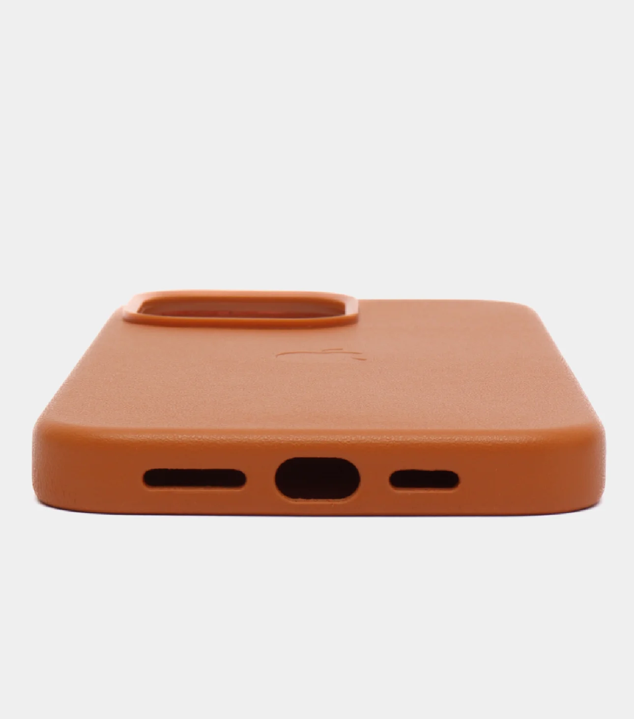 Оранжевый кожаный чехол Leather Case для iPhone 13 mini с функцией MagSafe