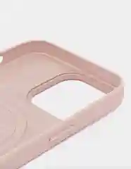 Розовый кожаный чехол Leather Case для iPhone 14 с функцией MagSafe