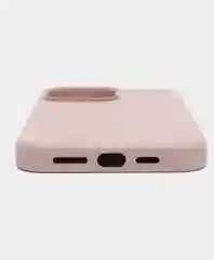 Розовый кожаный чехол Leather Case для iPhone 14 с функцией MagSafe