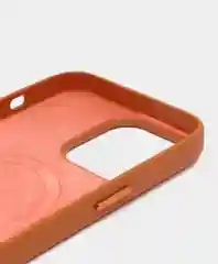 Оранжевый кожаный чехол Leather Case для iPhone 14 с функцией MagSafe