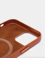 Коричневый кожаный чехол Leather Case для iPhone  15 Pro Max с функцией MagSafe