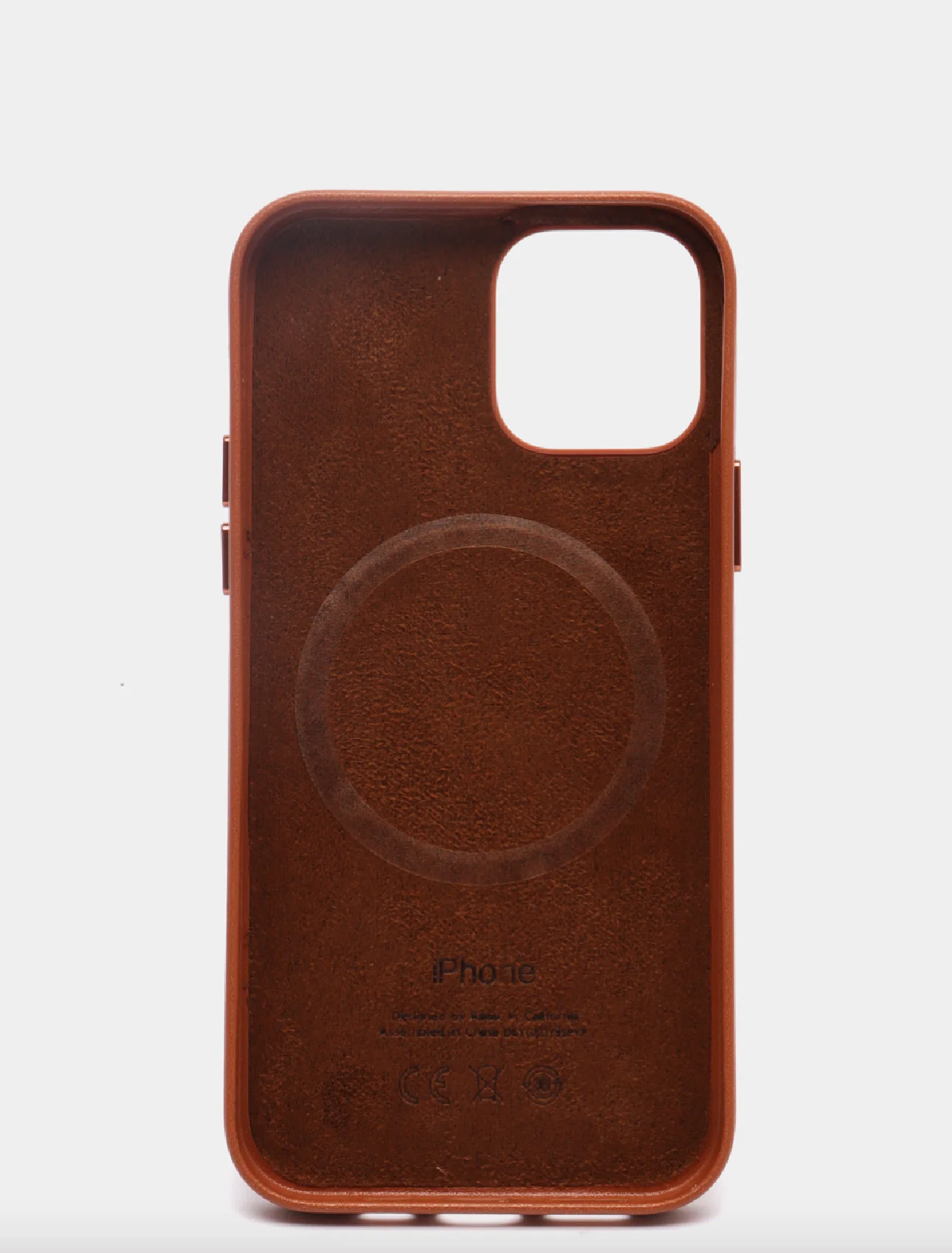 Коричневый кожаный чехол Leather Case для iPhone  15 Pro Max с функцией MagSafe