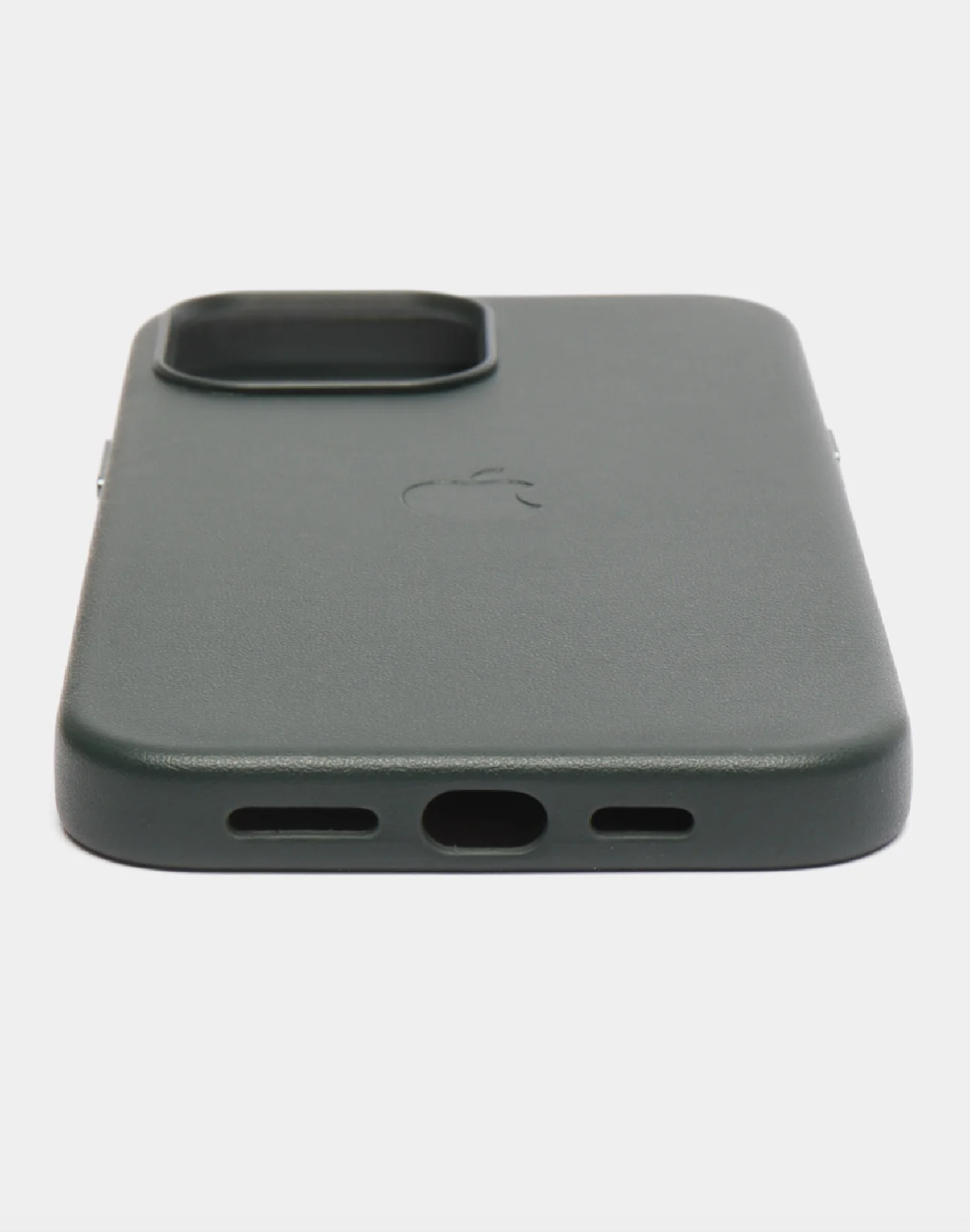 Зеленый кожаный чехол Leather Case для iPhone  15 Pro Max с функцией MagSafe