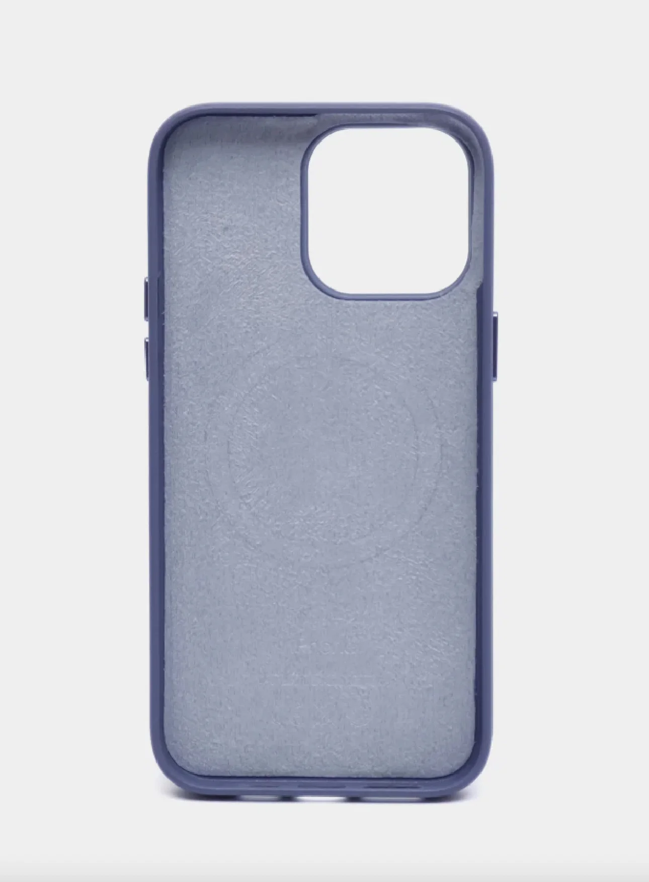 Голубой кожаный чехол Leather Case для iPhone  15 Pro Max с функцией MagSafe