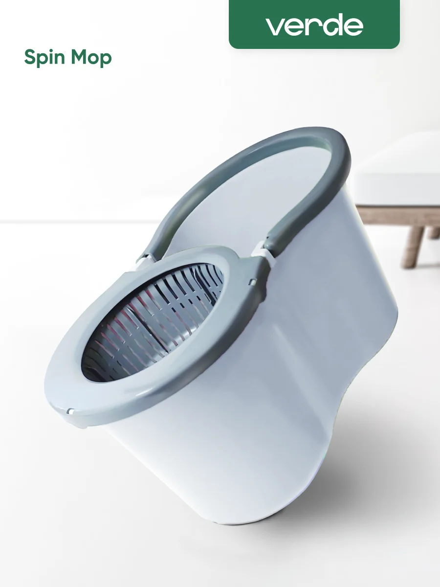 Швабра с отжимом и ведром, комплект для уборки Verde Spin Mop