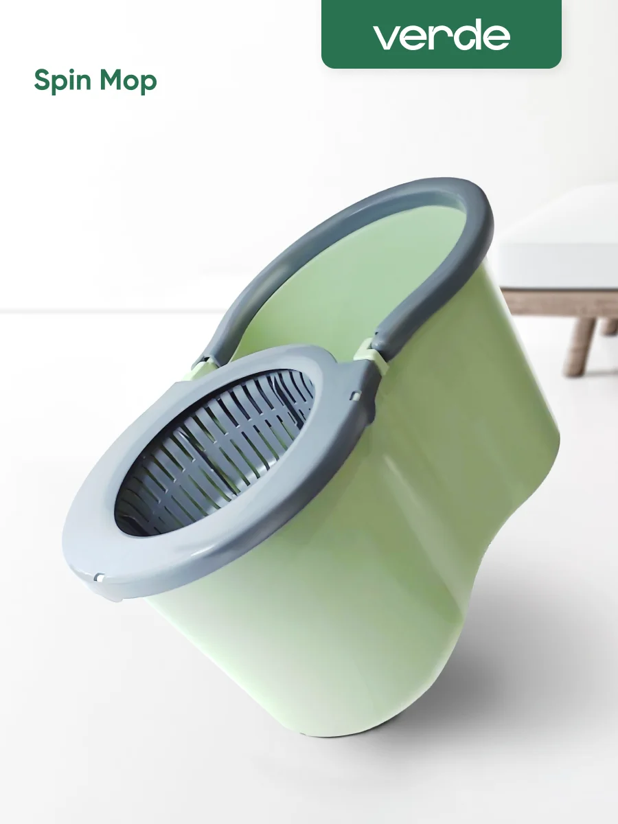 Швабра с отжимом и ведром, комплект для уборки Verde Spin Mop
