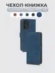Синий чехол-книжка Samsung Galaxy A32 4G (Самсунг Галакси А32 4 Джи) с магнитной застежкой