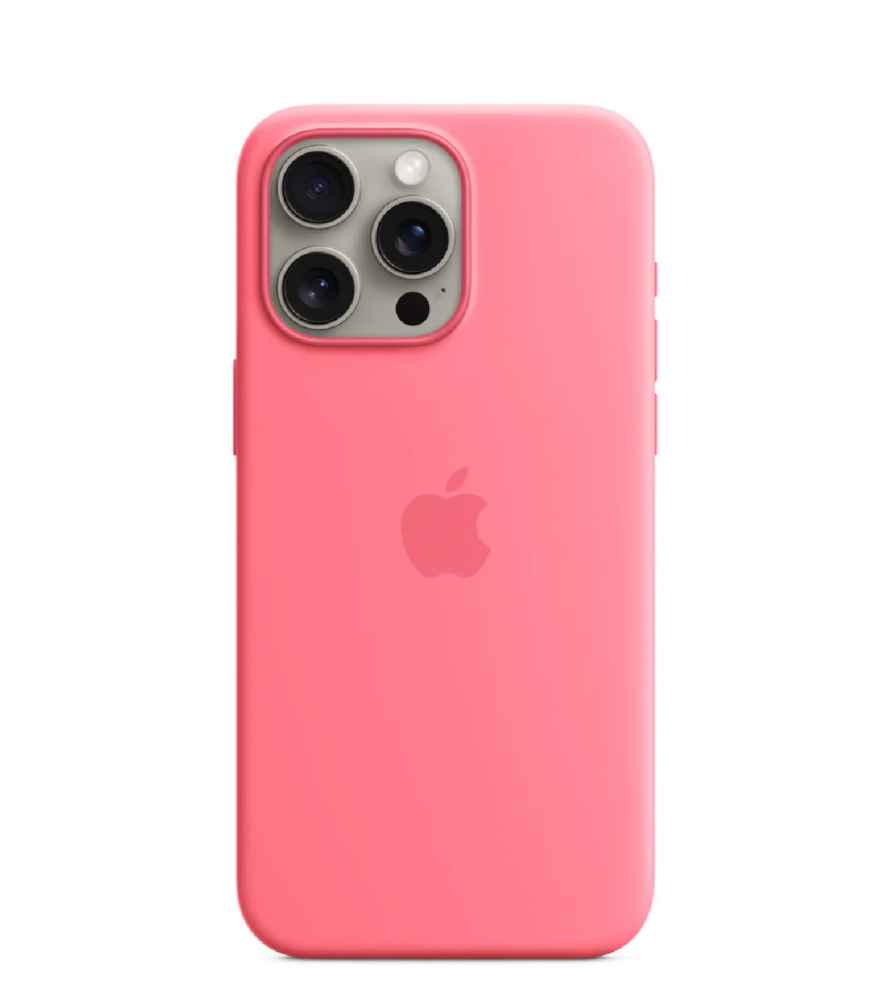 Тёмно-розовый силиконовый чехол MagSafe для iPhone 15