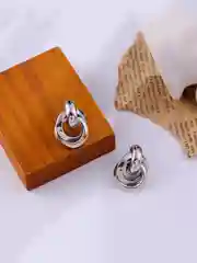 Серебряный женские серьги - гвоздики, витые