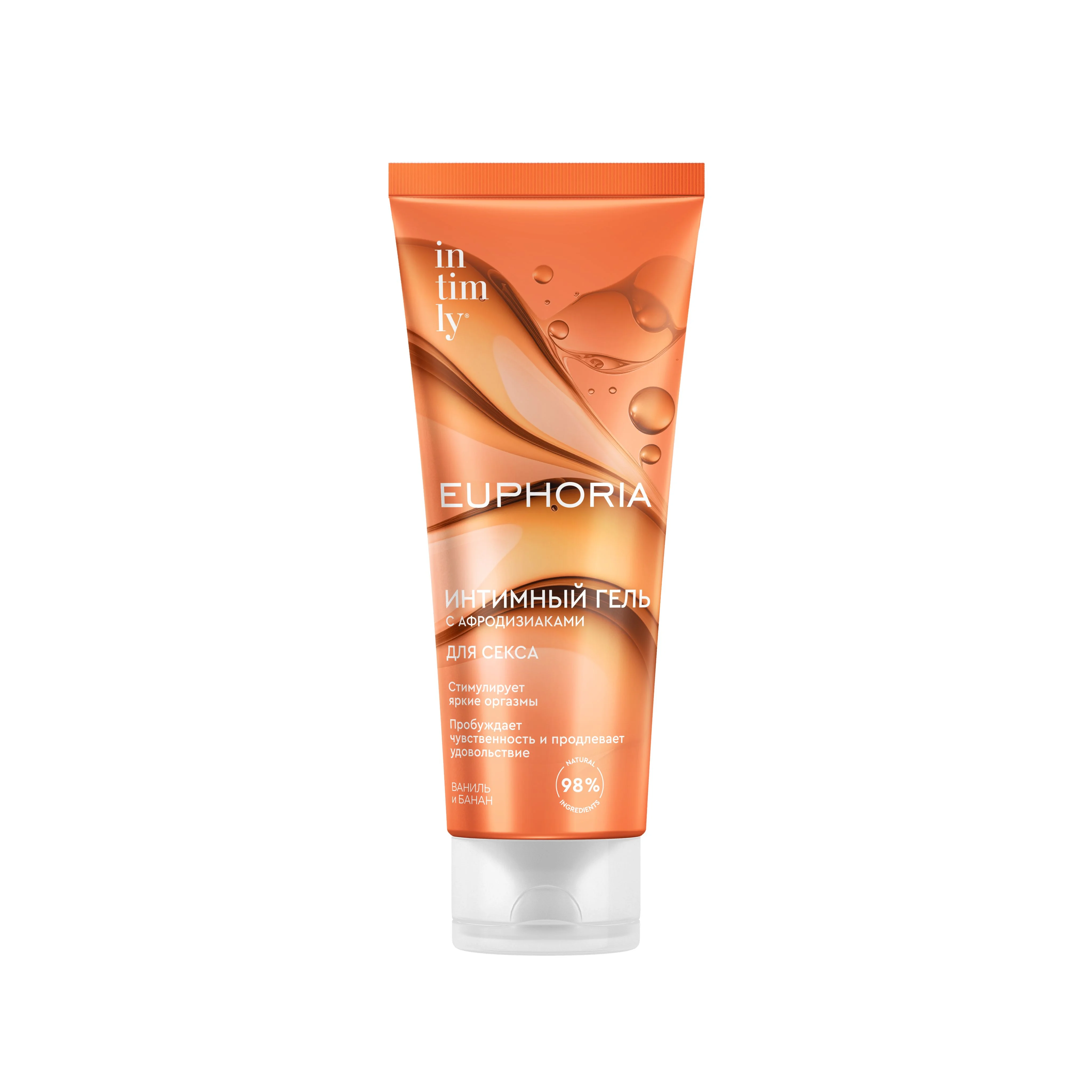 Интимный гель INTIMLY Euphoria, с афродизиаками ваниль и банан, 75 мл