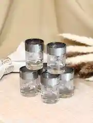 Стопки для водки и ликера, подарочный набор 6 шт, 60 мл, серебро PROMSIZ коллекция Барокко