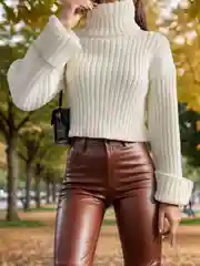 Свитер женский укороченный