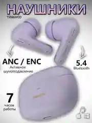 Бирюзовый беспроводные наушники TRANYOO с функцией активного шумоподавления ANC и ENC 2.0