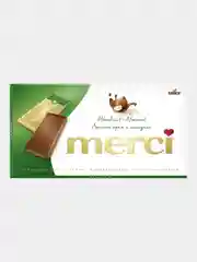 Шоколад Merci Молочный с лесным орехом и миндалем, 100 г
