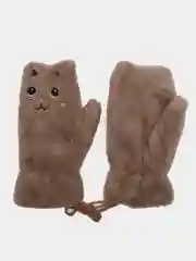 Варежки детские меховые зимние, руковицы мягкие с мехом, р.16