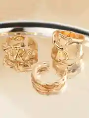Золотой набор женских металлических колец