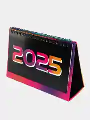 Черный календарь настольный 2025