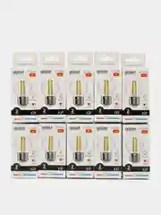 Лампочка светодиодная E27 Шар 8W теплый свет 2700К УПАК 10 шт.Gauss Elementary Filament