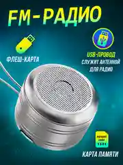 Серебряный колонка портативная мини