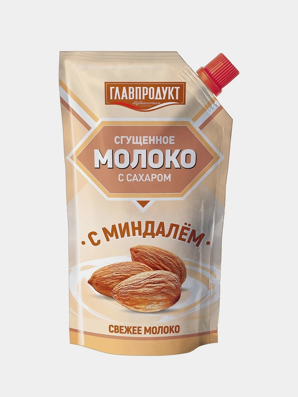Молоко сгущенное Главпродукт, с миндалём, 270 г
