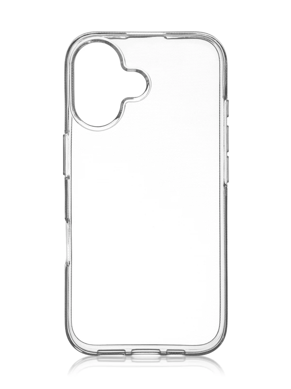 Прозрачный чехол для Apple iPhone 16 силиконовый ROSCO прозрачный тонкий с бортиком- защитой камер