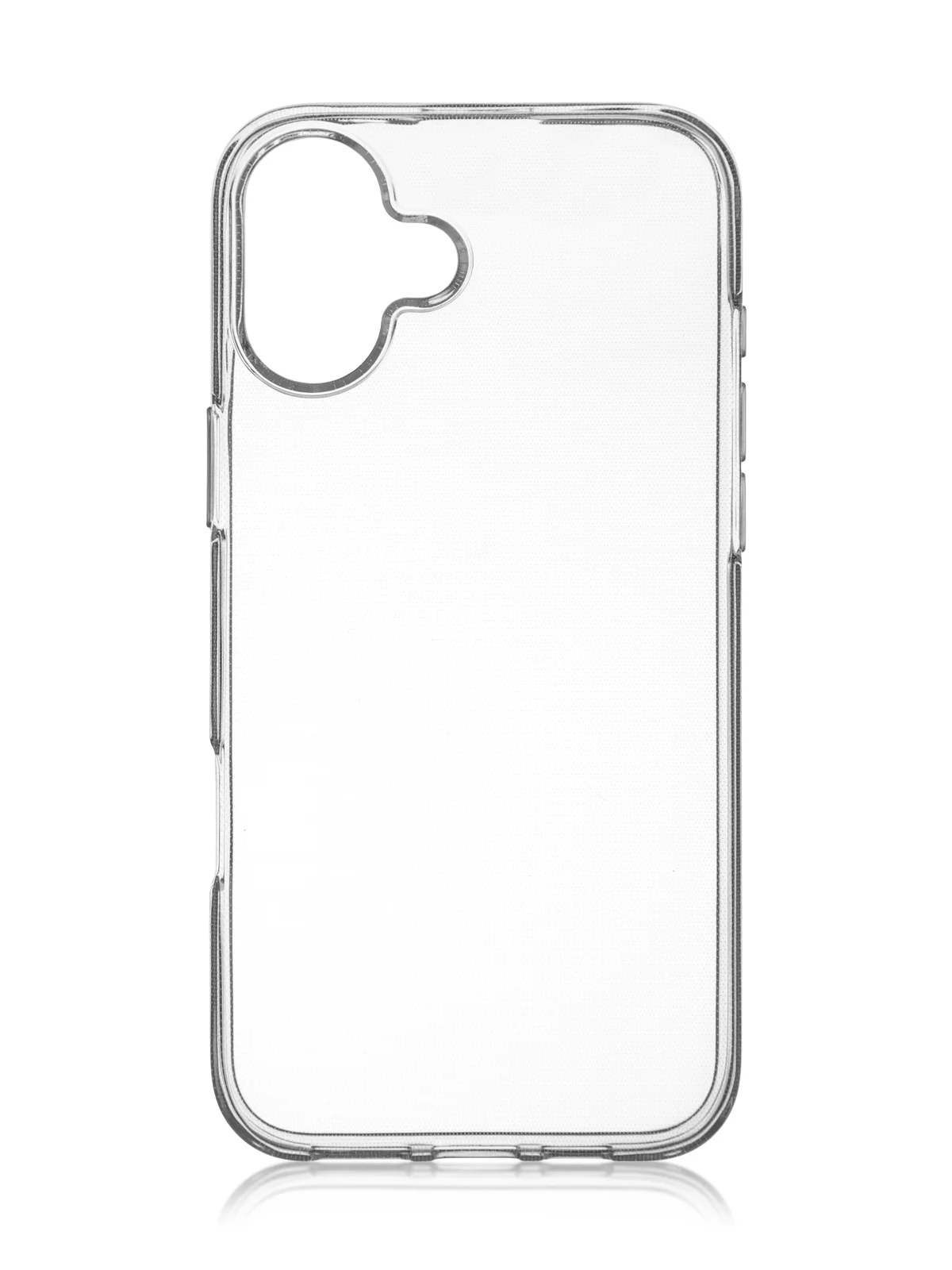 Прозрачный чехол для Apple iPhone 16 Plus силиконовый ROSCO прозрачный с бортиком- защитой камер