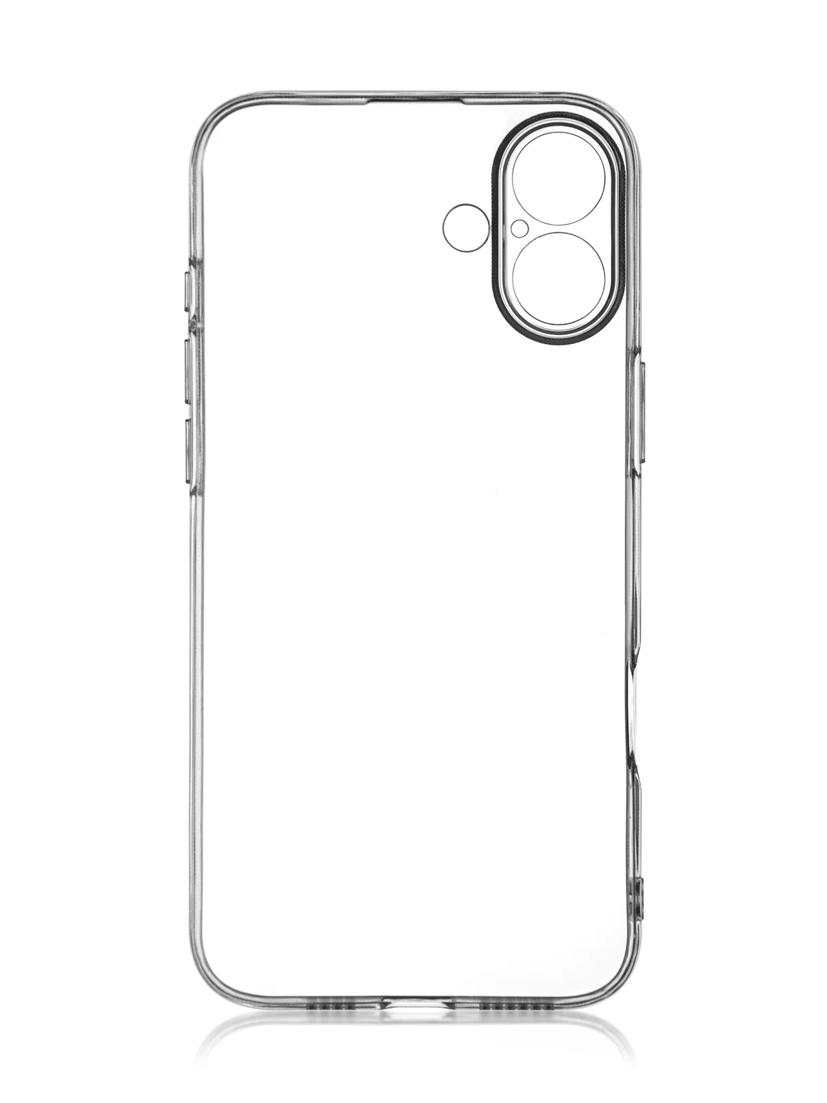 Прозрачный чехол для Apple iPhone 16 Plus силиконовый ROSCO прозрачный с бортиком защитой камер