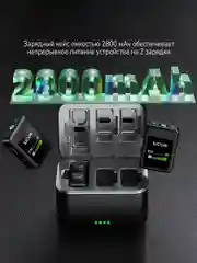 Микрофон петличный беспроводной SJCAM М1 для Android и iPhone, с шумоподавлением, 2 шт