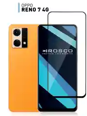 Прозрачный стекло для Oppo Reno 7 4G защитное ROSCO прозрачное с олеофобным покрытием и черной рамкой